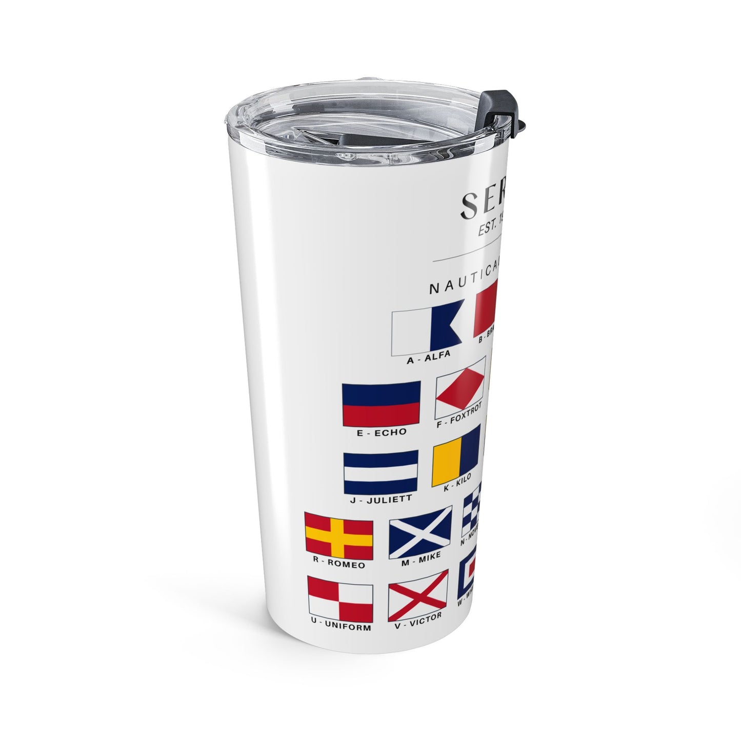 Personalized Nautical Signal Flags 20oz Tumbler