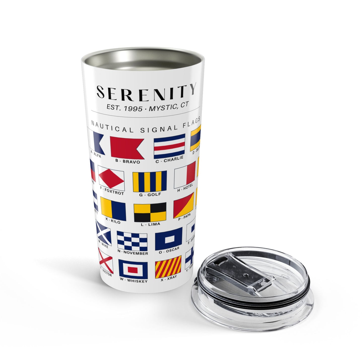 Personalized Nautical Signal Flags 20oz Tumbler