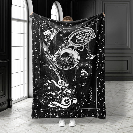 Personalized Sousaphone Blanket