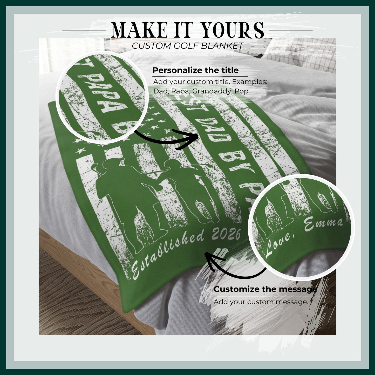 Best by Par Personalized Golf Blanket