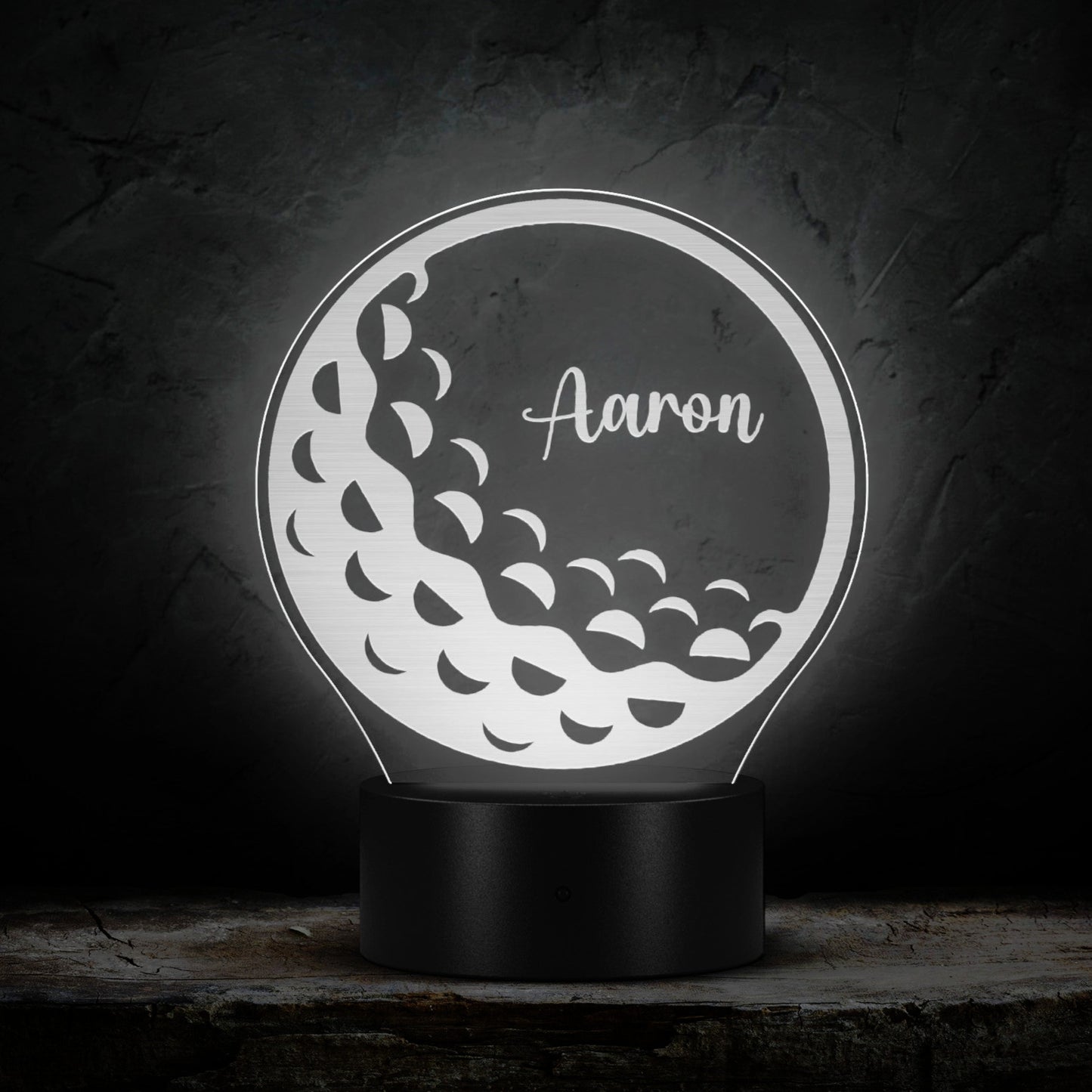 Personalized Golf Gift Golf Ball LED Name Light