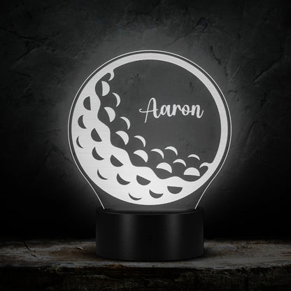 Personalized Golf Gift Golf Ball LED Name Light