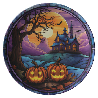 Haunted Mansion Thermosaf Polymer Plastic Halloween Plates Haunted House Dinnerware