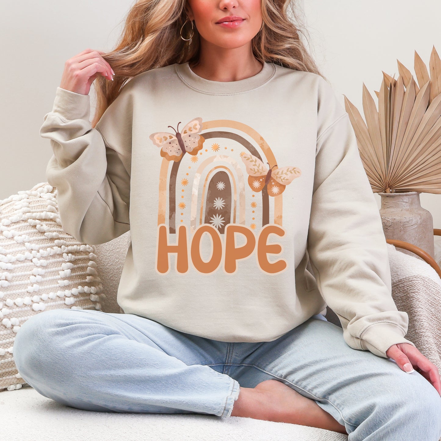 Rainbow Butterfly Hope Sweatshirt