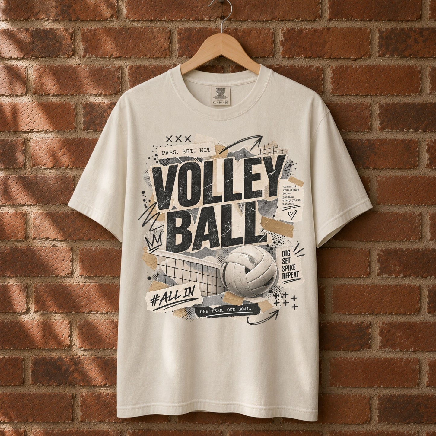 Retro Volleyball Graphic T-Shirt