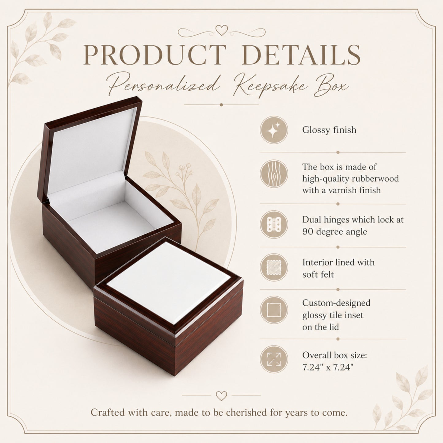 Personalized Wedding Keepsake Box