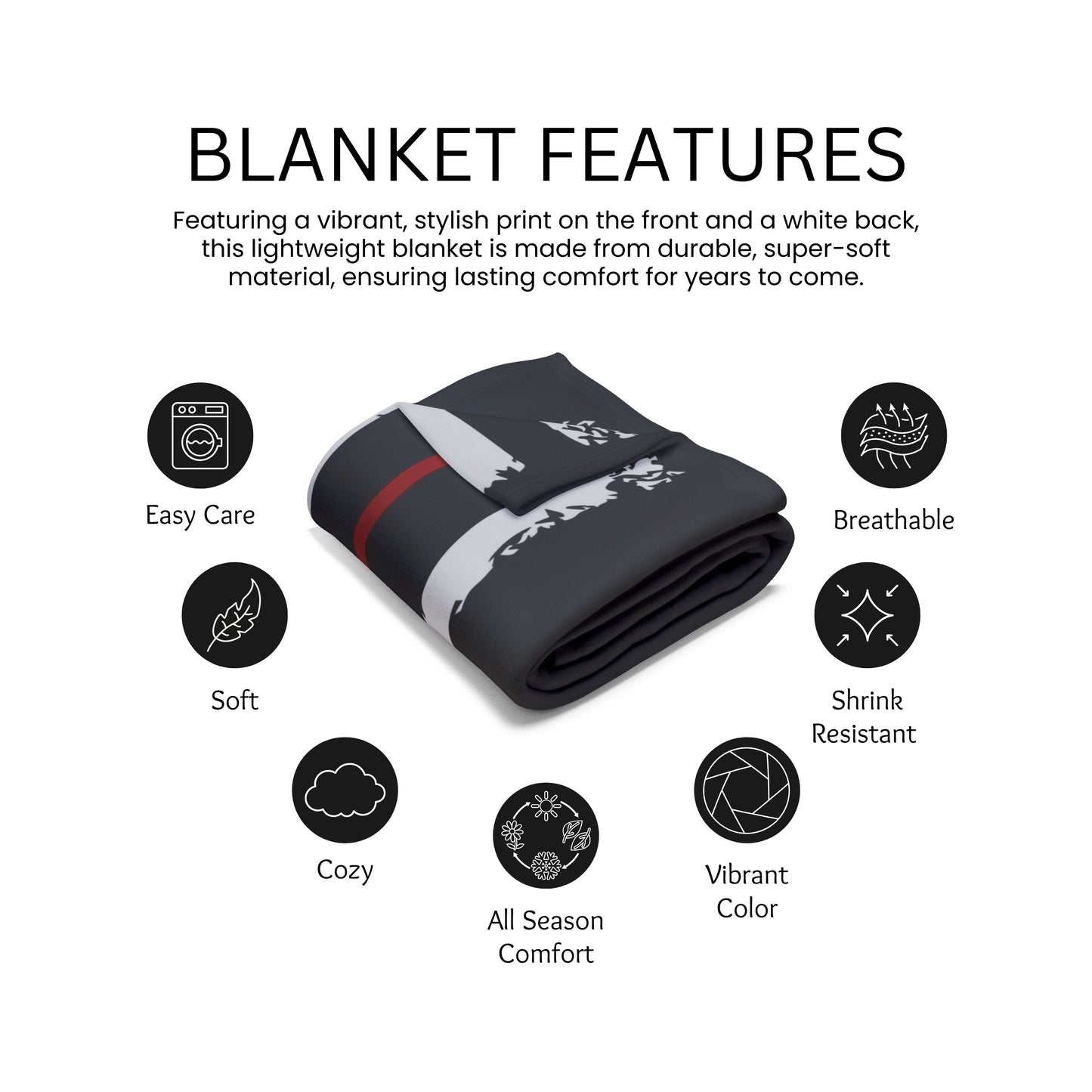 Personalized Lacrosse Flag Blanket