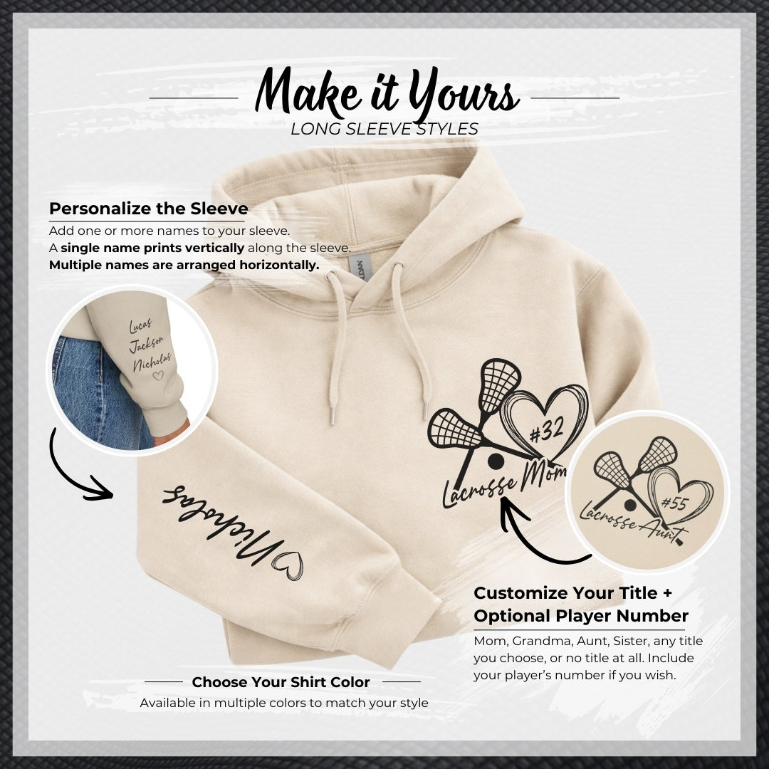 Personalized Lacrosse Hoodie