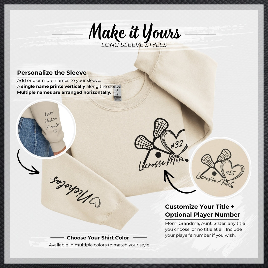 Personalized Lacrosse Sweatshirt