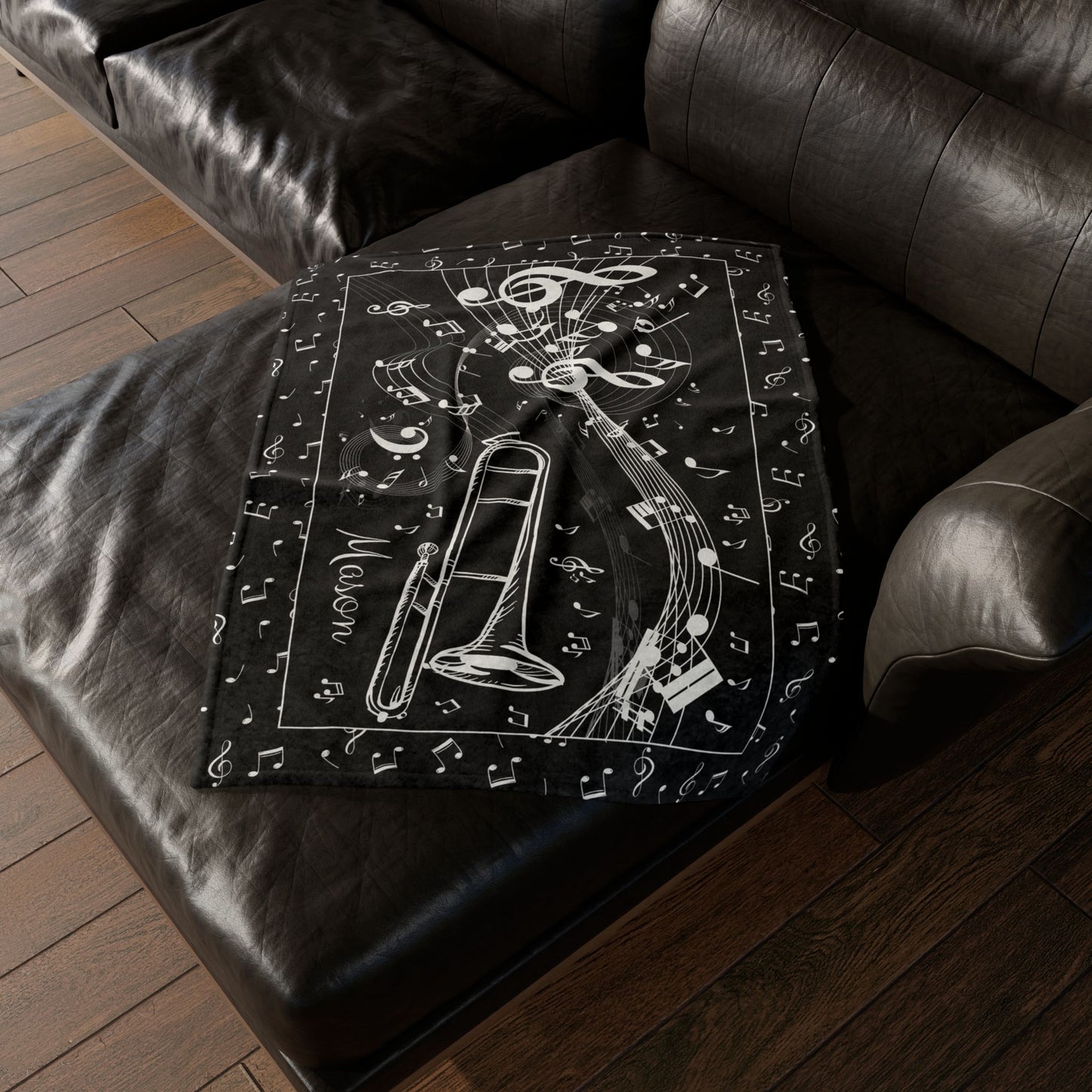 Personalized Trombone Blanket