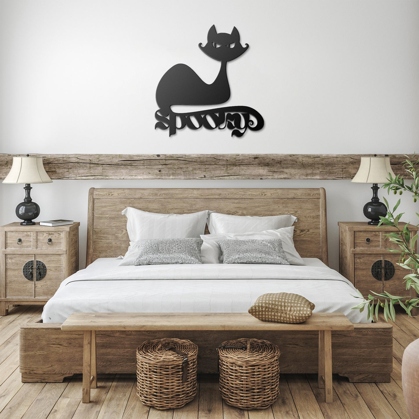 Metal Halloween Cat Wall Art Cat Home Decor
