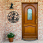 Metal Halloween Welcome Sign Halloween Cat Front Door Decor