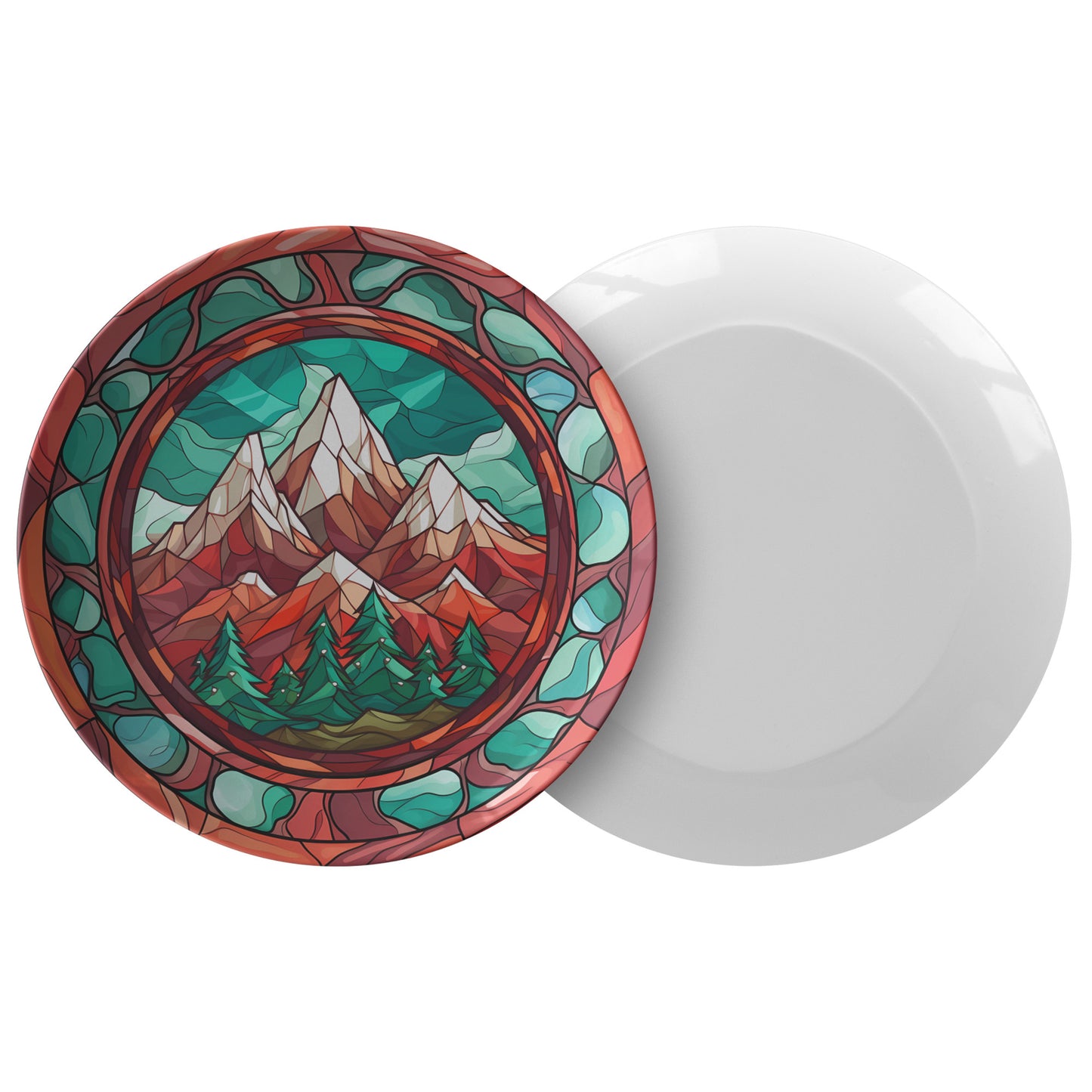 Rustic Fall Mountain Plastic Plates