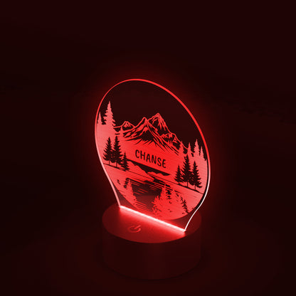 Personalized Mountain Name Light Custom Light Up Mountain Art