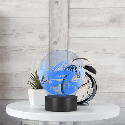 Personalized Mountain Name Light Custom Light Up Mountain Art