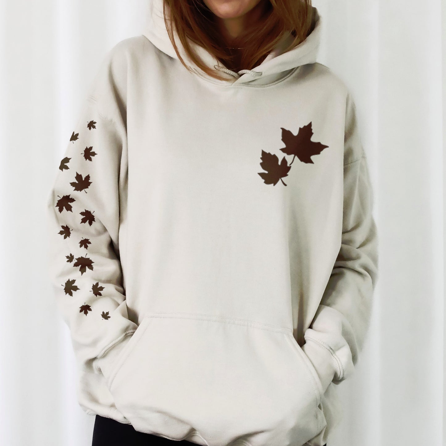 Falling Maple Leaves Nature Hoodie