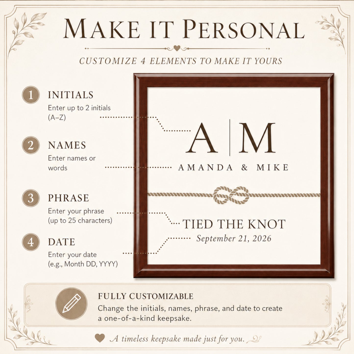 Personalized Wedding Keepsake Box