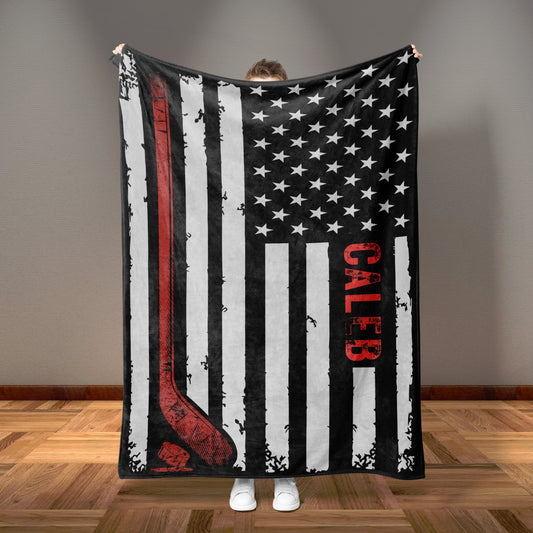 Personalized Hockey Blanket