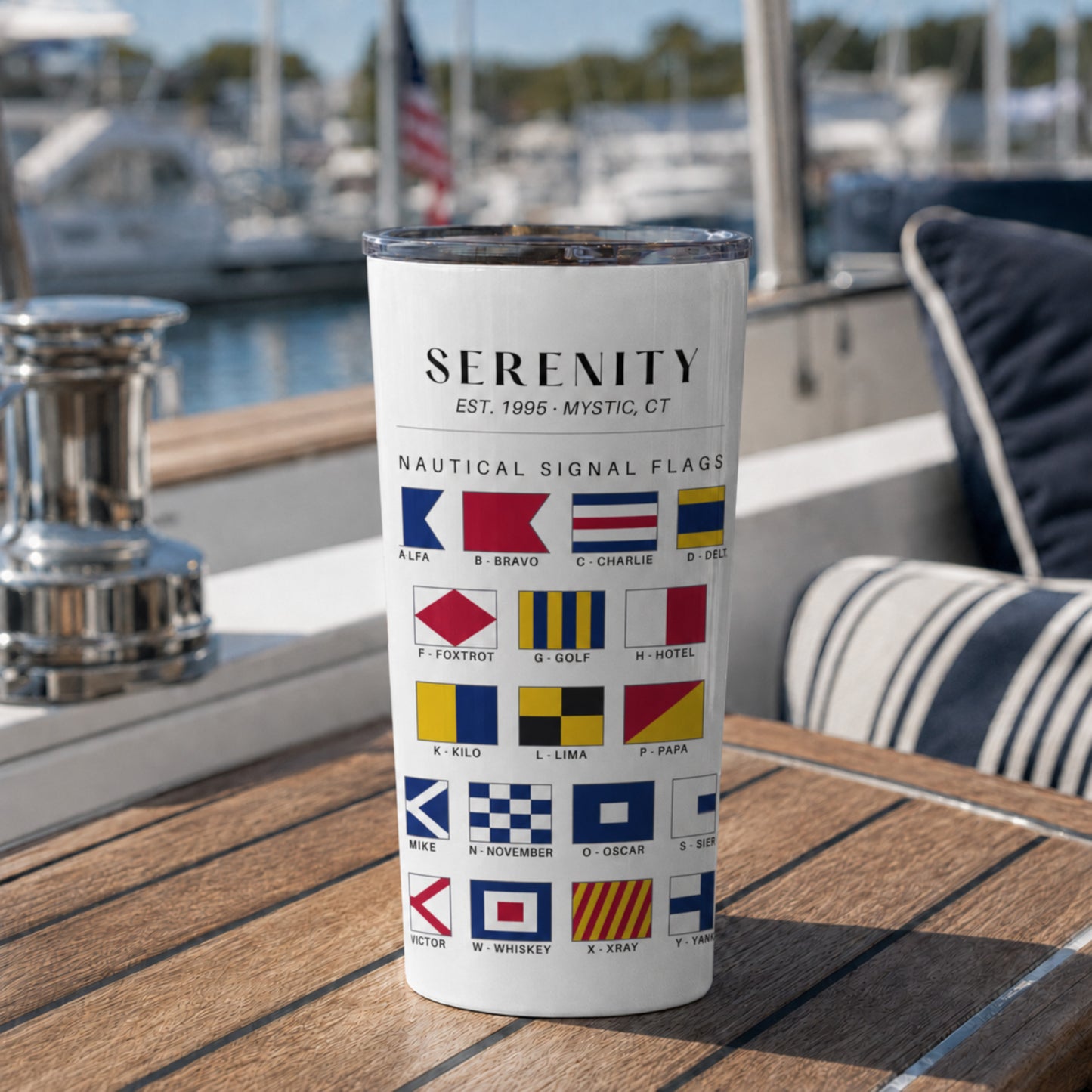 Personalized Nautical Signal Flags 20oz Tumbler