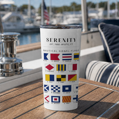 Personalized Nautical Signal Flags 20oz Tumbler