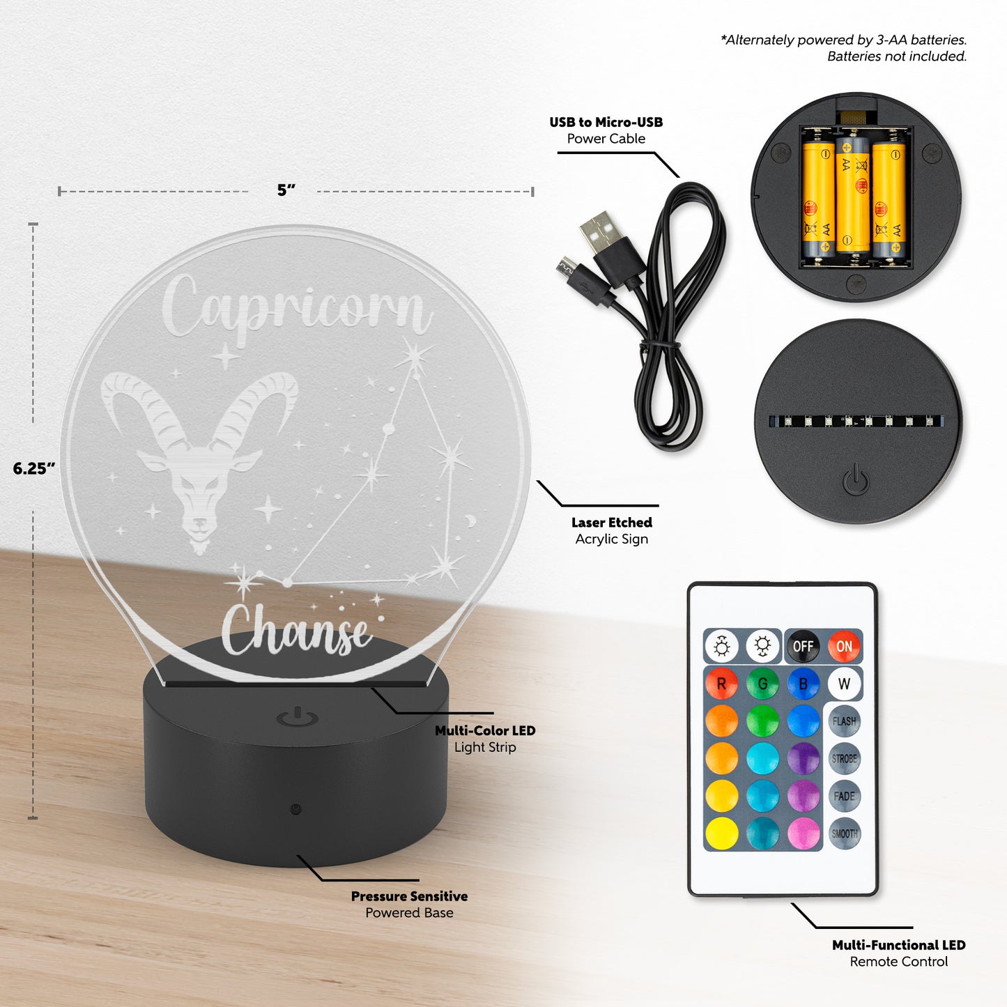 Personalized Capricorn Light Capricorn Gift Ideas
