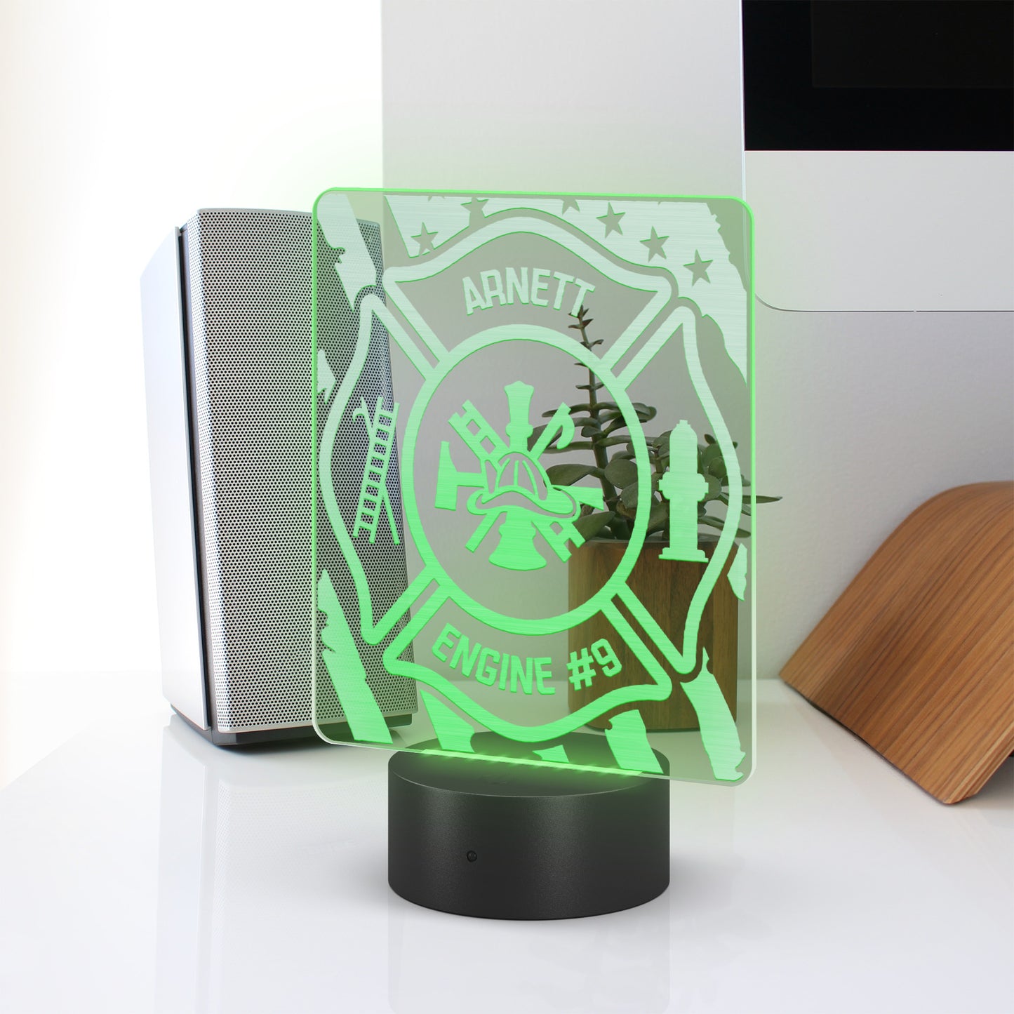 Personalized Firefighter Gift Custom Night Light