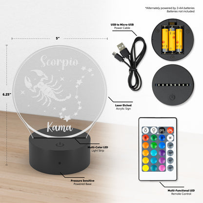 Personalized Scorpio Light Scorpio Gift Ideas