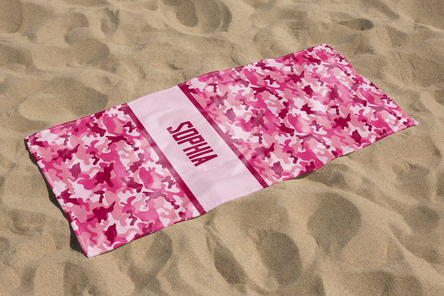 Personalized Camouflage Pattern Beach Towel