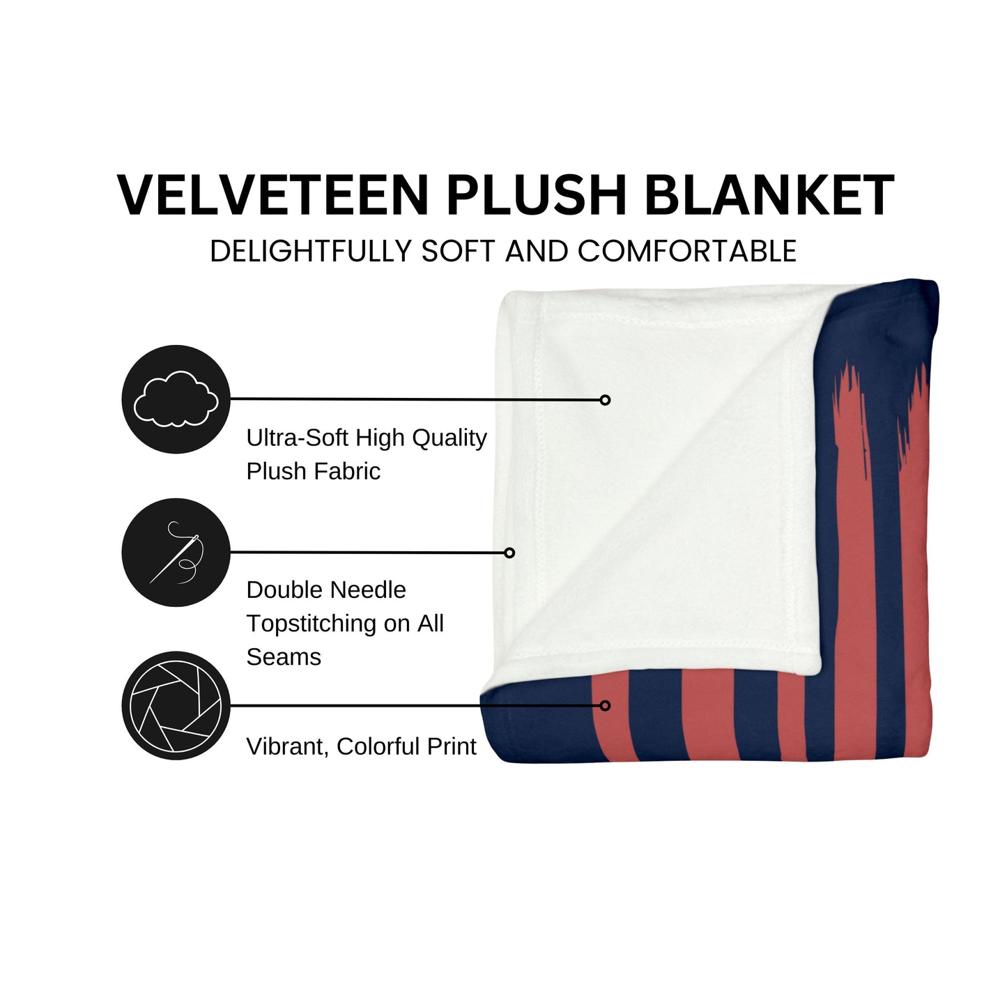 Personalized American Flag Volleyball Blanket
