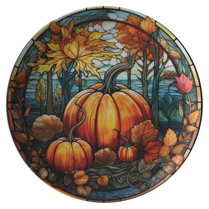 Rustic Fall Pumpkin Thermosaf Polymer Plastic Plates
