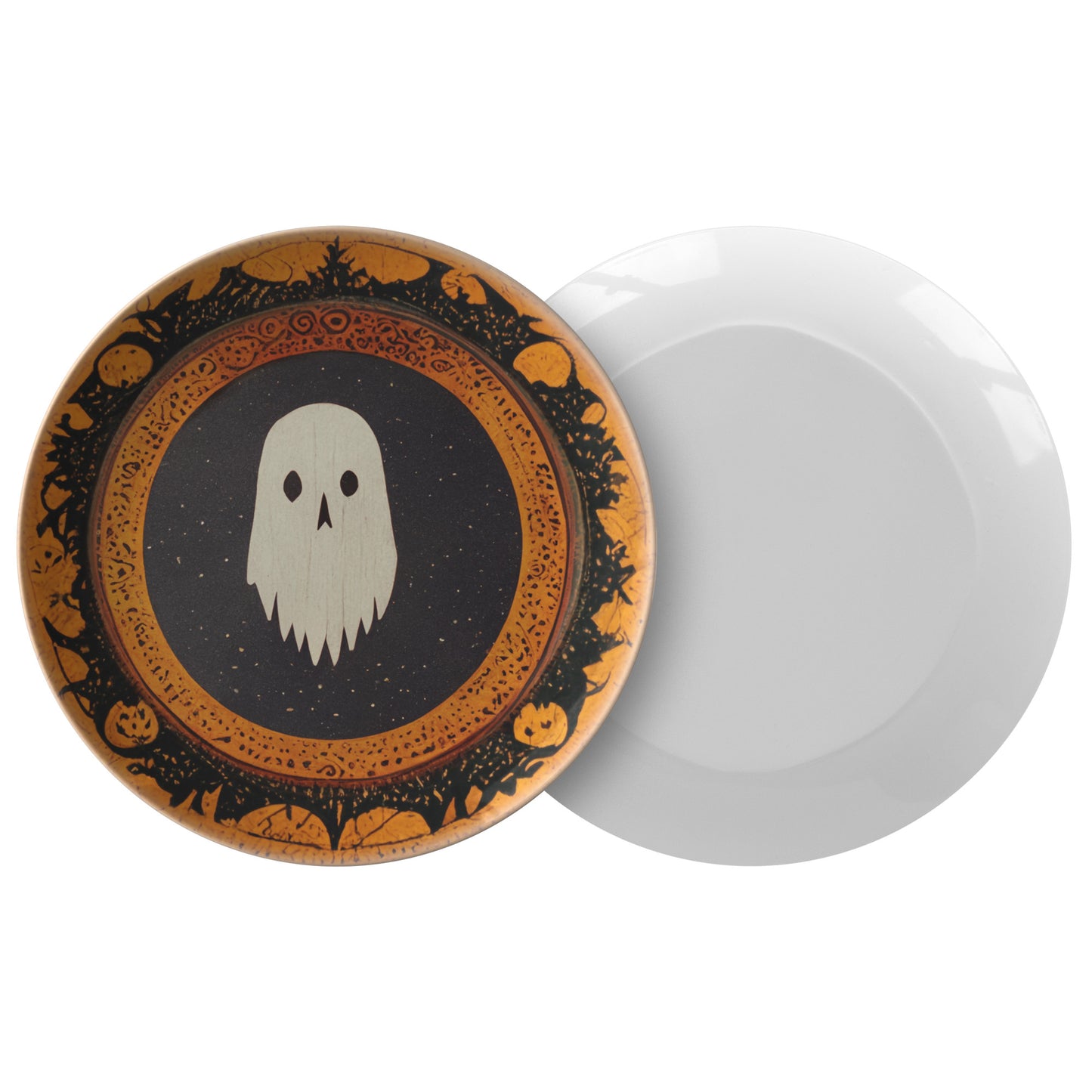 Rustic Halloween Decor Halloween Party Plates Halloween Dining Set Ghost Plate Halloween Indoor Decor Halloween Kitchen Decor Halloween Gift