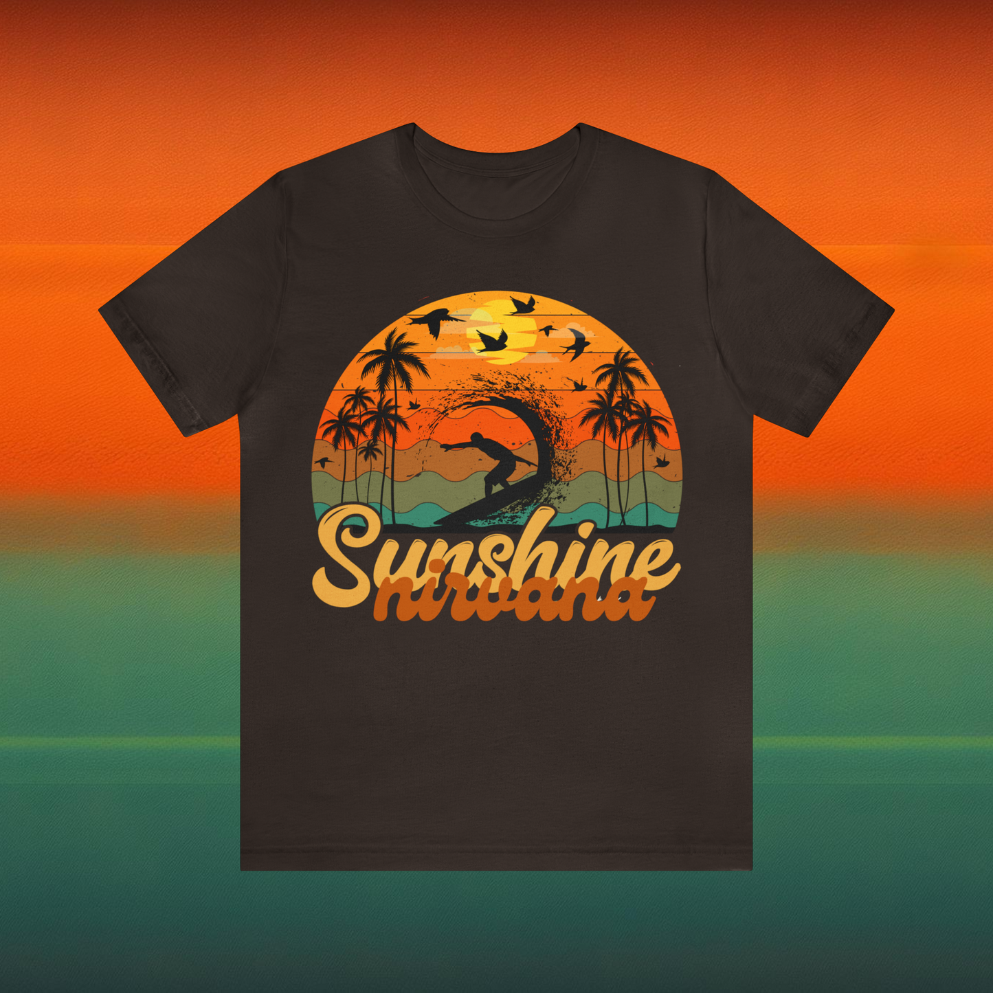 Unisex Retro Surfing Beach Shirt