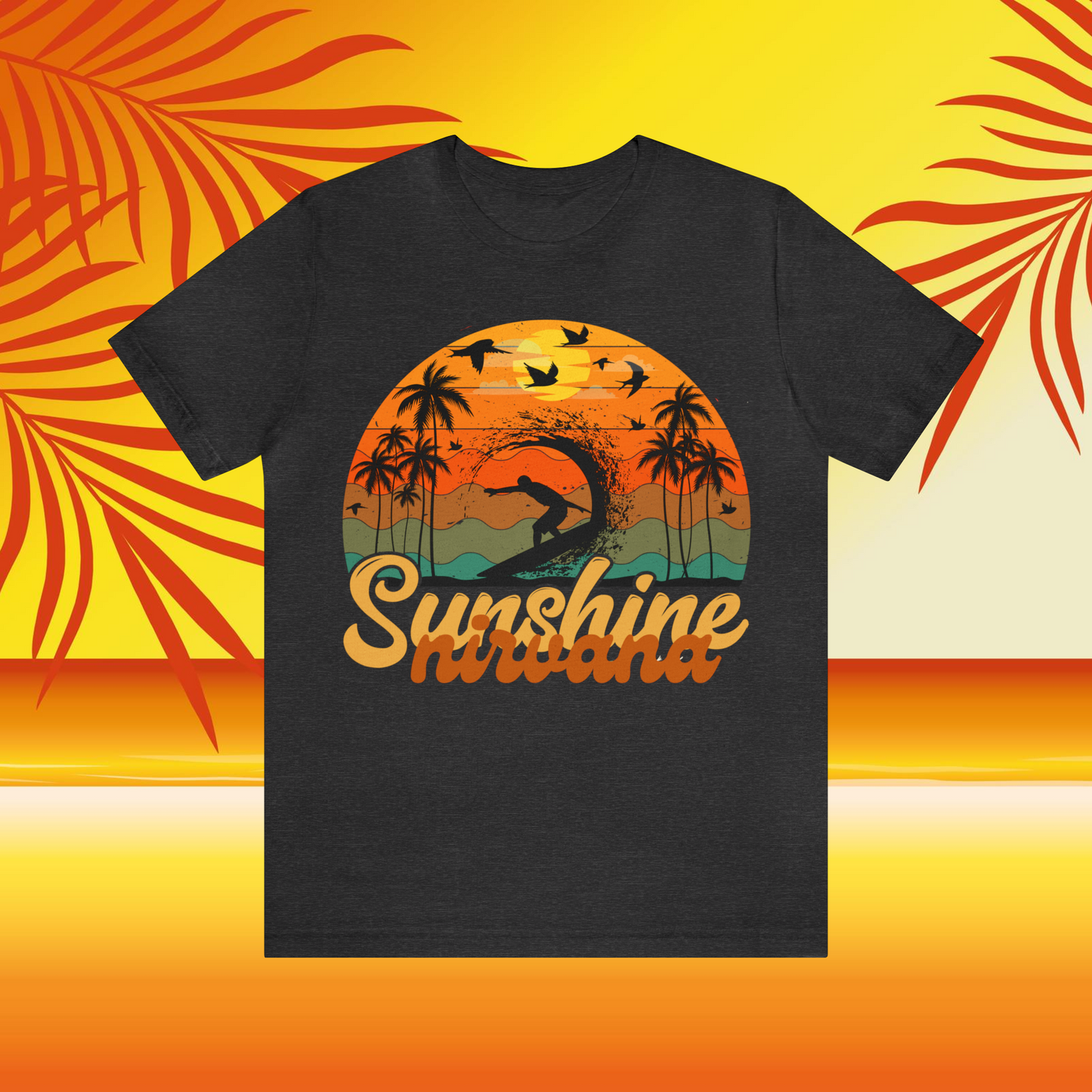 Unisex Retro Surfing Beach Shirt