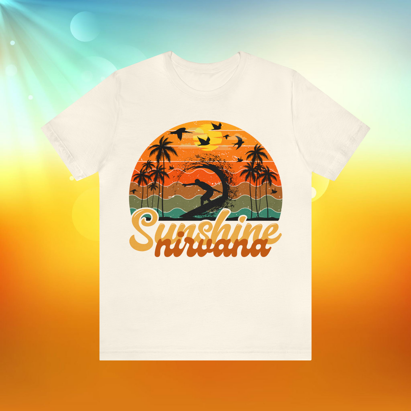 Unisex Retro Surfing Beach Shirt