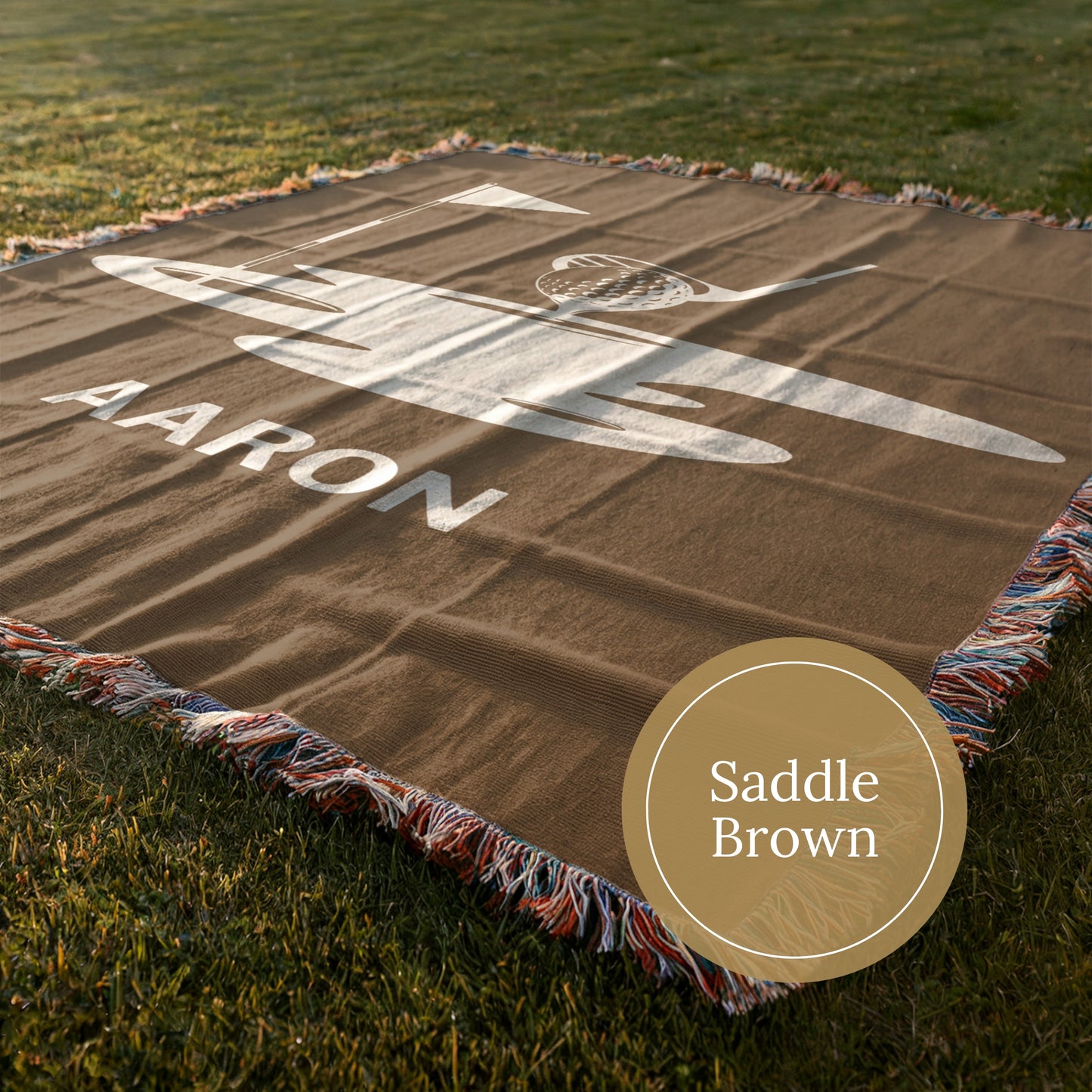 Personalized Woven Golf Blanket