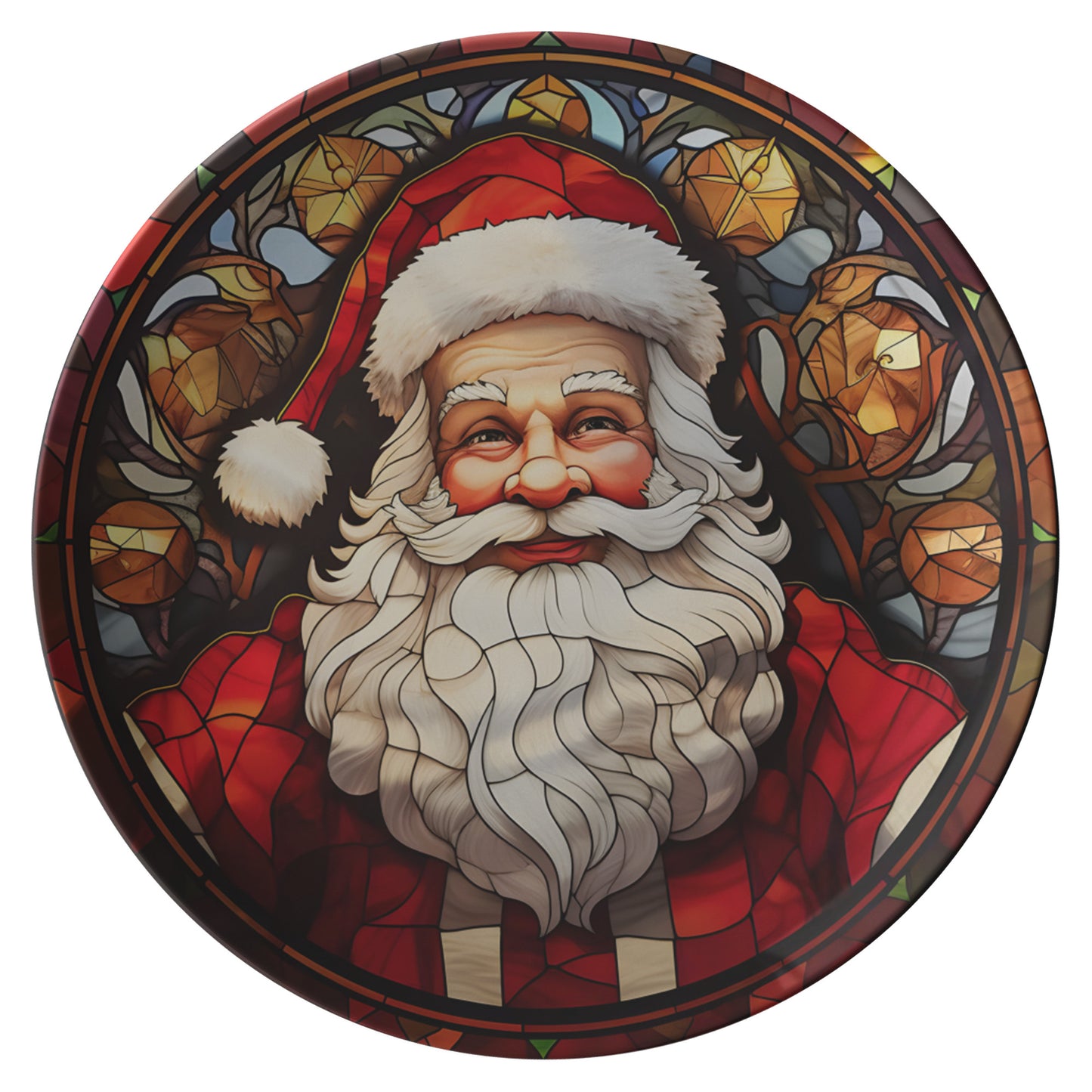 Jolly Santa Plate Christmas Dinner Plate Thermosaf Polymer Plastic Plate