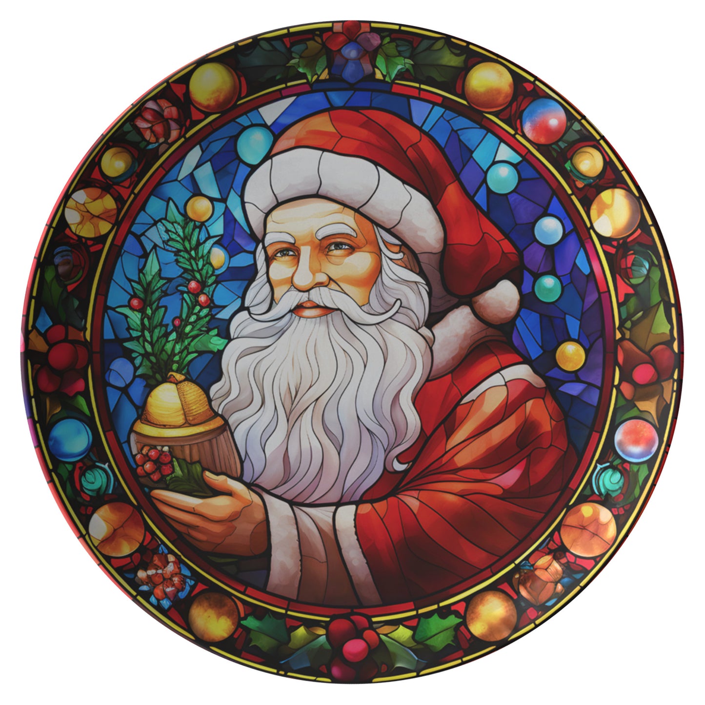 Thermosaf Polymer Plastic Santa Christmas Dinner Plate