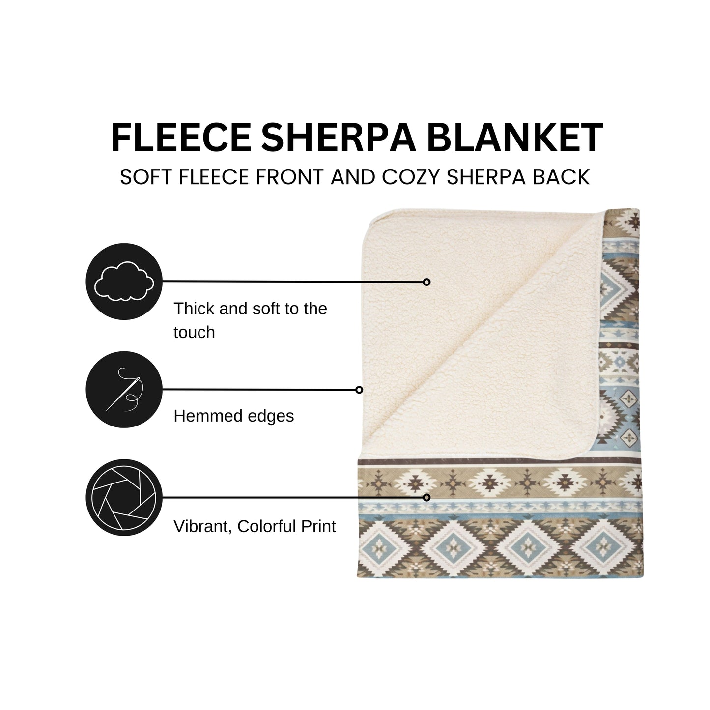 Personalized Aztec Southwestern Blanket