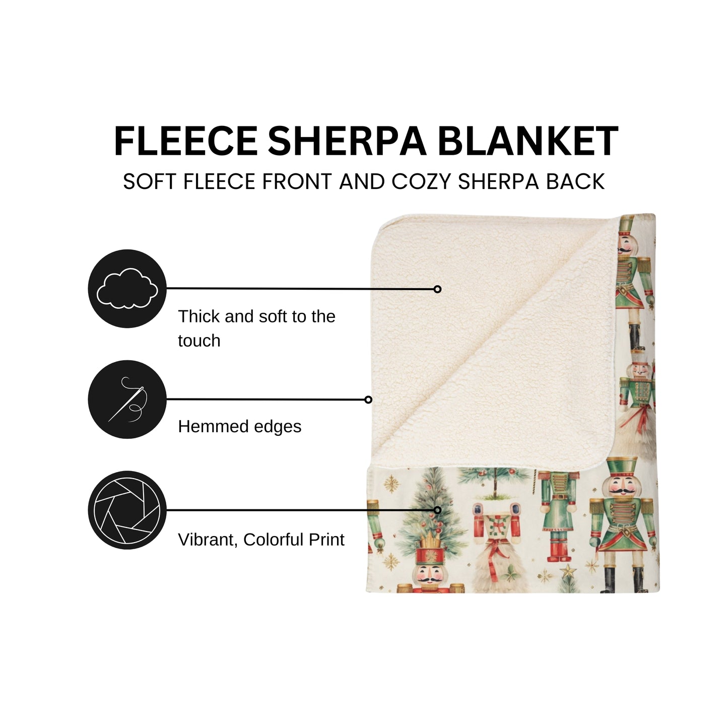 Nutcracker Holiday Throw Blanket