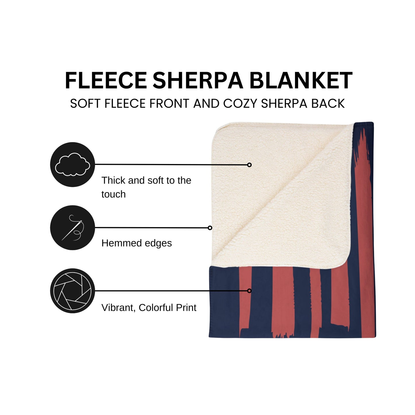 Personalized American Flag Volleyball Blanket