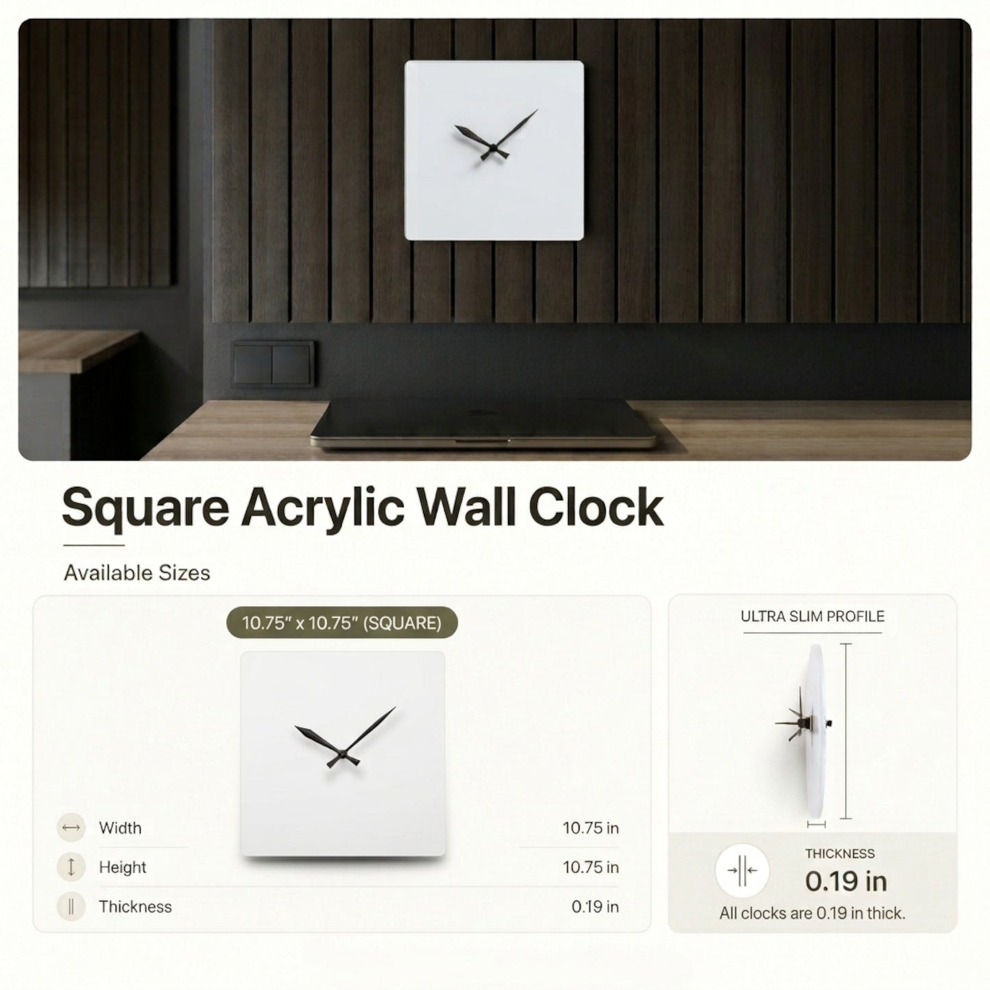 Mountain Bike Acrylic Wall Clock