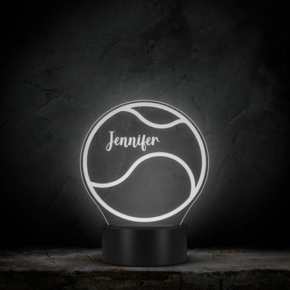 Personalized Tennis Ball LED Name Light Custom Tennis Gift