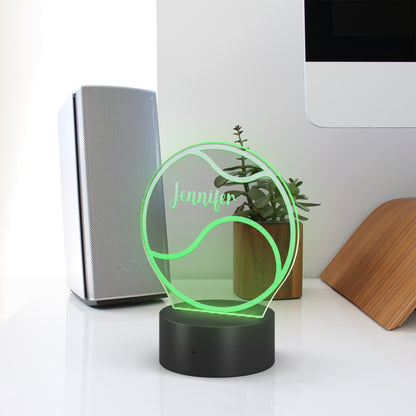Personalized Tennis Ball LED Name Light Custom Tennis Gift