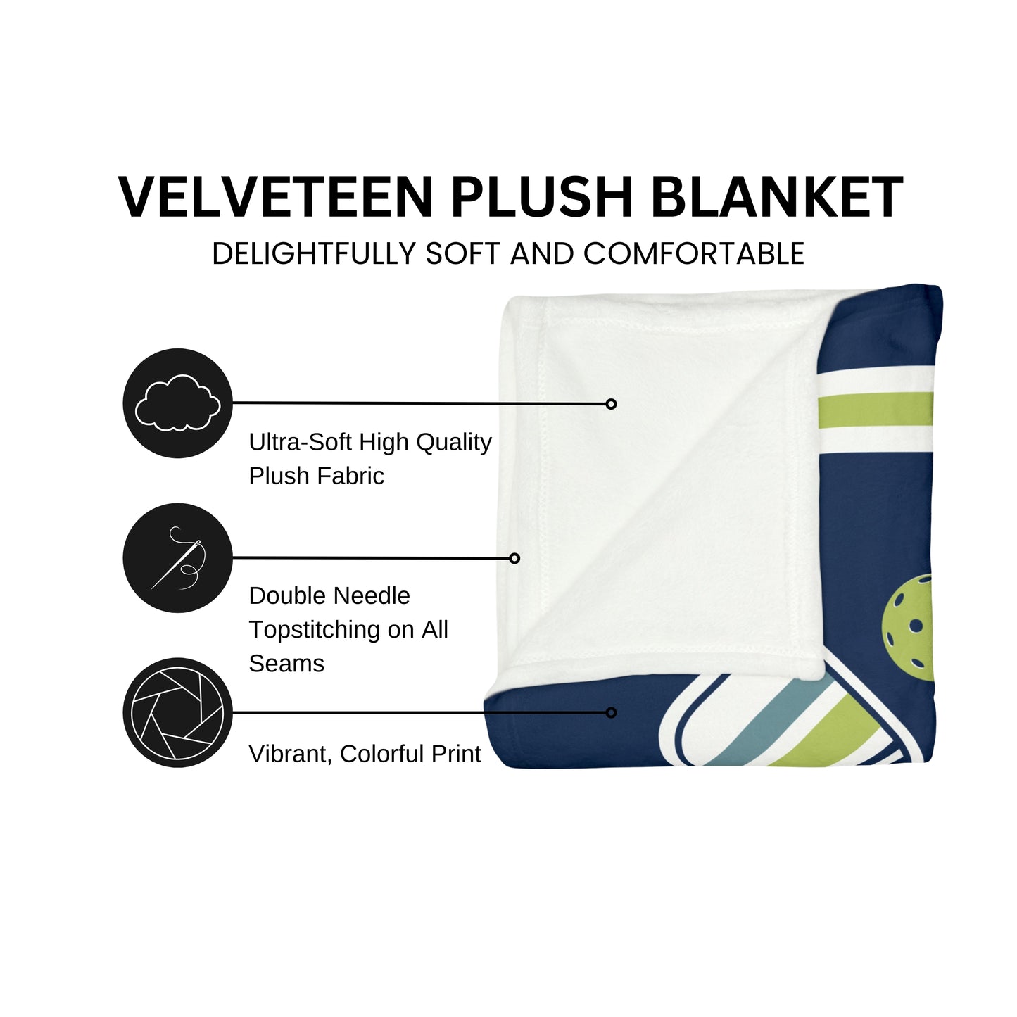 Personalized Pickleball Blanket