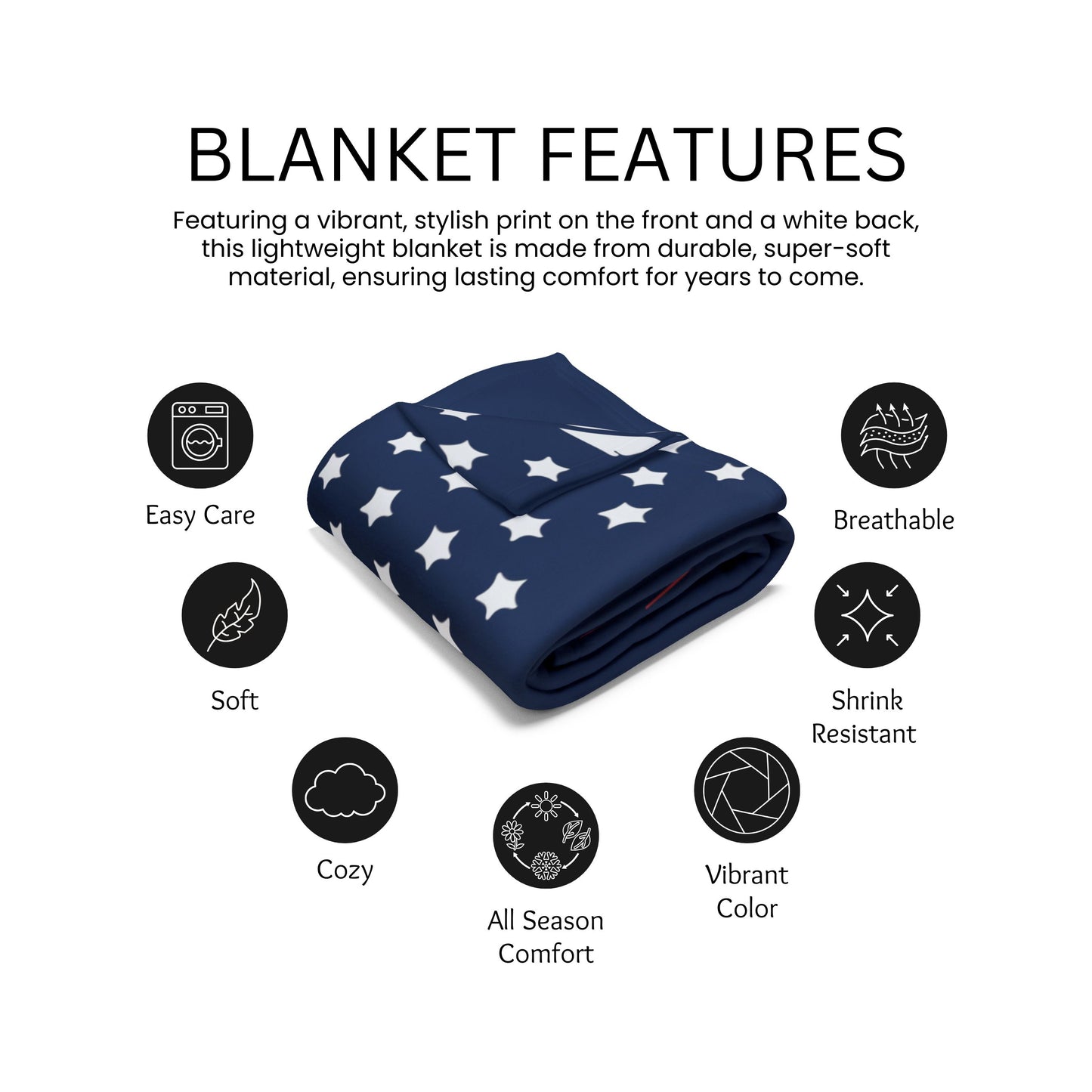 Personalized American Flag Volleyball Blanket