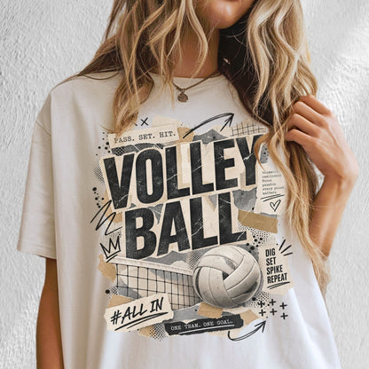 Retro Volleyball Graphic T-Shirt