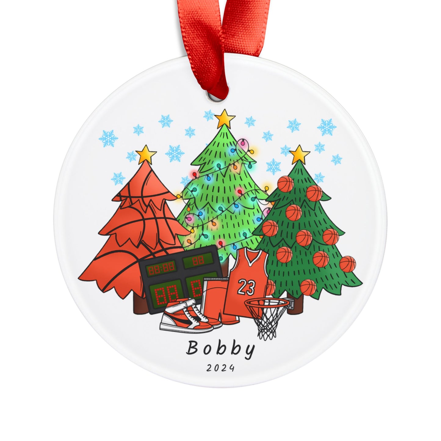 Personalized Basketball Ornament Custom Name Ornament