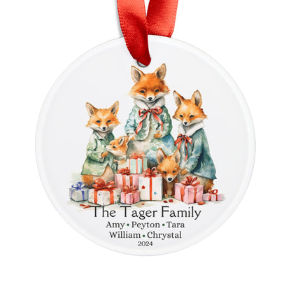 Personalized Family Of 5 Christmas Ornament With Names