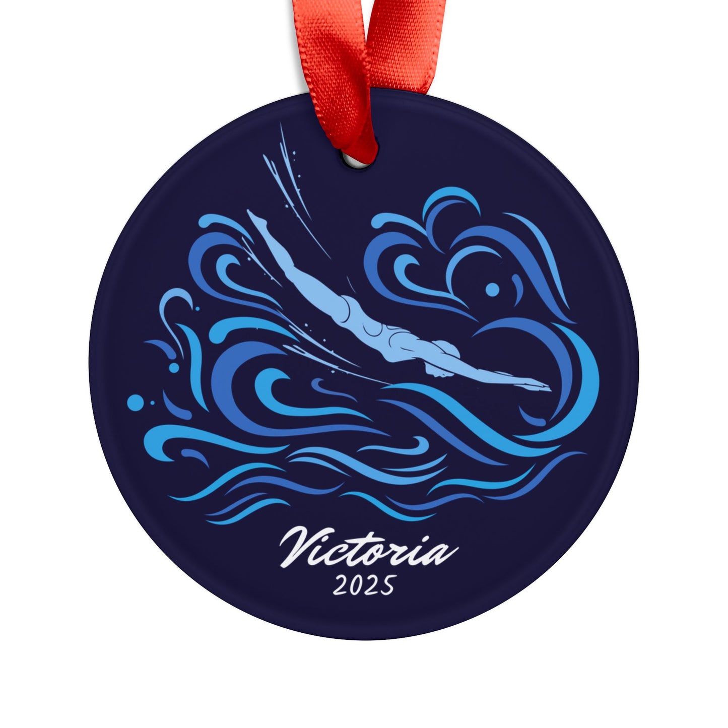 Personalized Swimmer Ornament