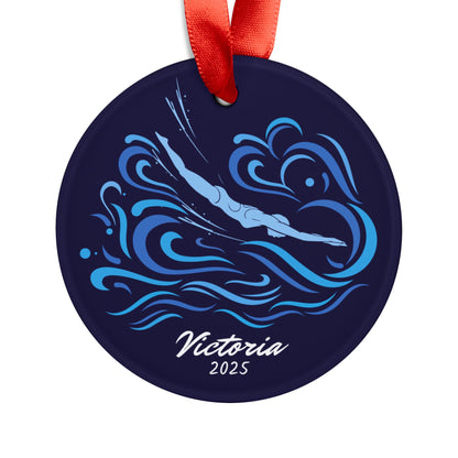 Personalized Swimmer Ornament